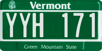 VT license plate YYH171