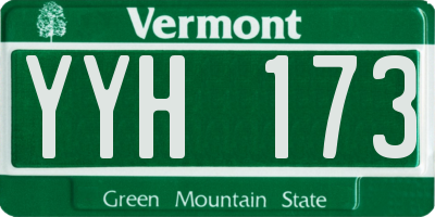 VT license plate YYH173