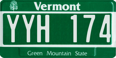 VT license plate YYH174