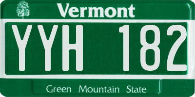 VT license plate YYH182
