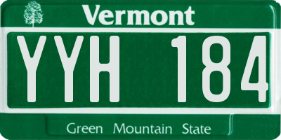 VT license plate YYH184