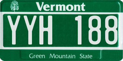 VT license plate YYH188