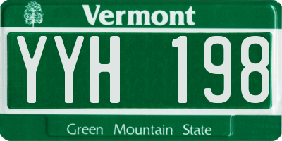 VT license plate YYH198