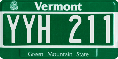 VT license plate YYH211