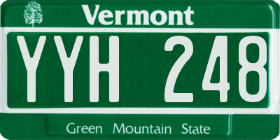 VT license plate YYH248