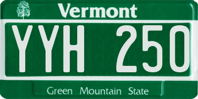 VT license plate YYH250
