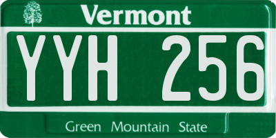 VT license plate YYH256