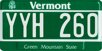 VT license plate YYH260