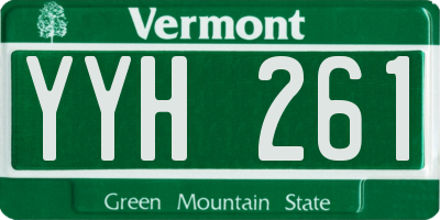 VT license plate YYH261