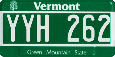 VT license plate YYH262