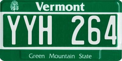 VT license plate YYH264
