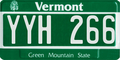 VT license plate YYH266