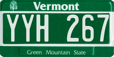 VT license plate YYH267