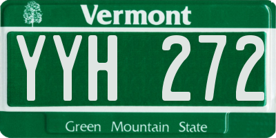 VT license plate YYH272