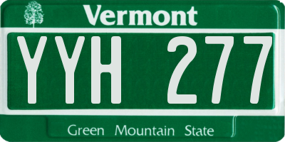 VT license plate YYH277