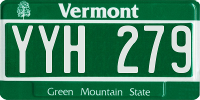 VT license plate YYH279