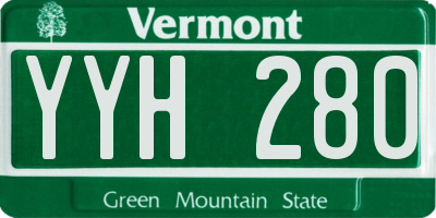 VT license plate YYH280