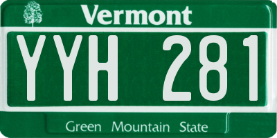 VT license plate YYH281