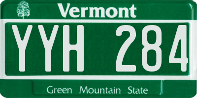 VT license plate YYH284