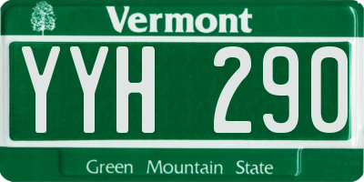 VT license plate YYH290