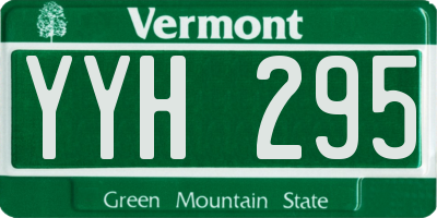 VT license plate YYH295