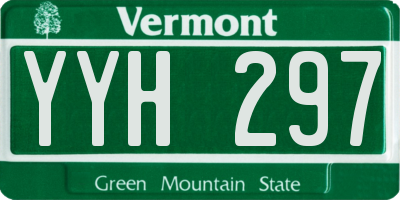 VT license plate YYH297