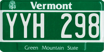 VT license plate YYH298