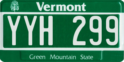 VT license plate YYH299