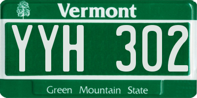 VT license plate YYH302