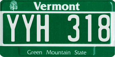 VT license plate YYH318