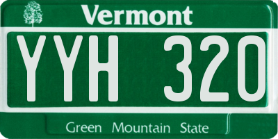 VT license plate YYH320