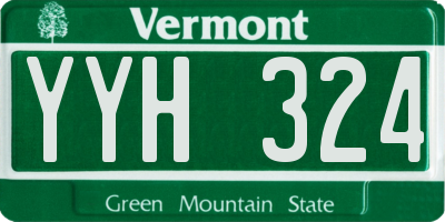 VT license plate YYH324