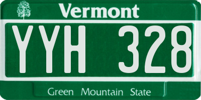 VT license plate YYH328