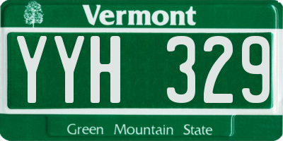 VT license plate YYH329