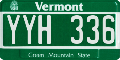 VT license plate YYH336