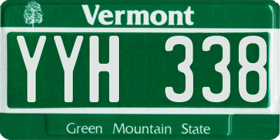VT license plate YYH338