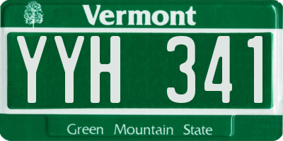 VT license plate YYH341