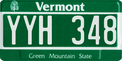 VT license plate YYH348