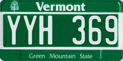 VT license plate YYH369