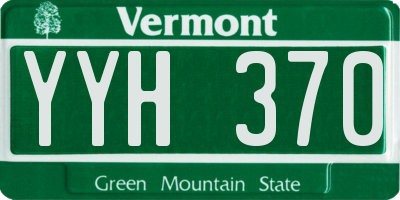 VT license plate YYH370
