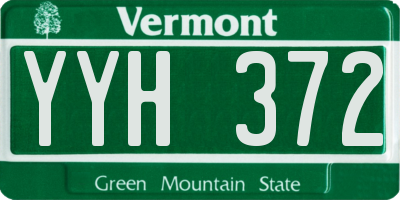 VT license plate YYH372