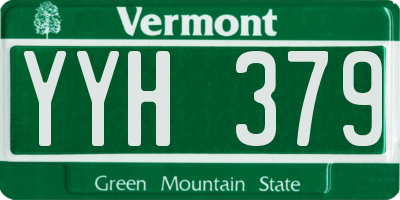 VT license plate YYH379