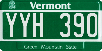 VT license plate YYH390