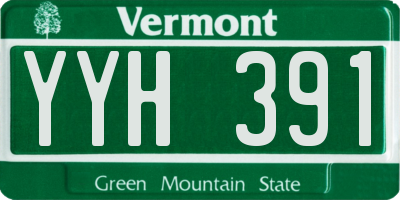 VT license plate YYH391