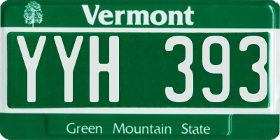 VT license plate YYH393