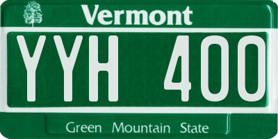 VT license plate YYH400
