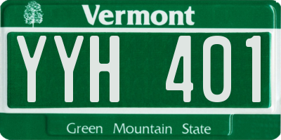 VT license plate YYH401
