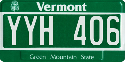 VT license plate YYH406