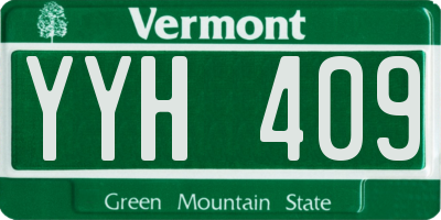 VT license plate YYH409