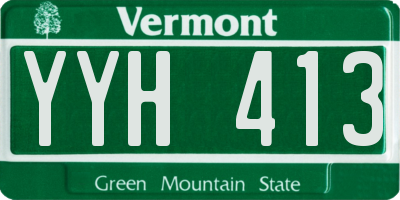 VT license plate YYH413